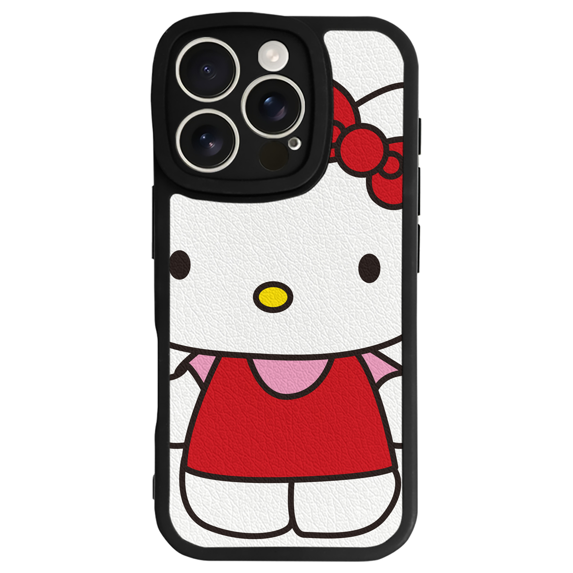 （画像用） Hello Kitty ハローキティ 【iPhone 16シリーズ対応】シリコンスマホケース（レザー調） 材質：シリコン